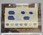 Back Road Vintage Valuables TEMPTATIONS BY TARA purple polka dot 11pc square ceramic dishware set